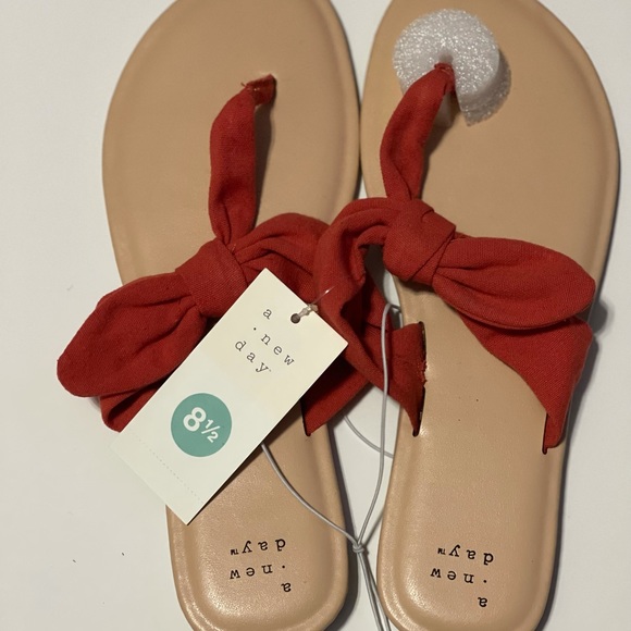 a new day Shoes - A new day Tied Bow coral sandals